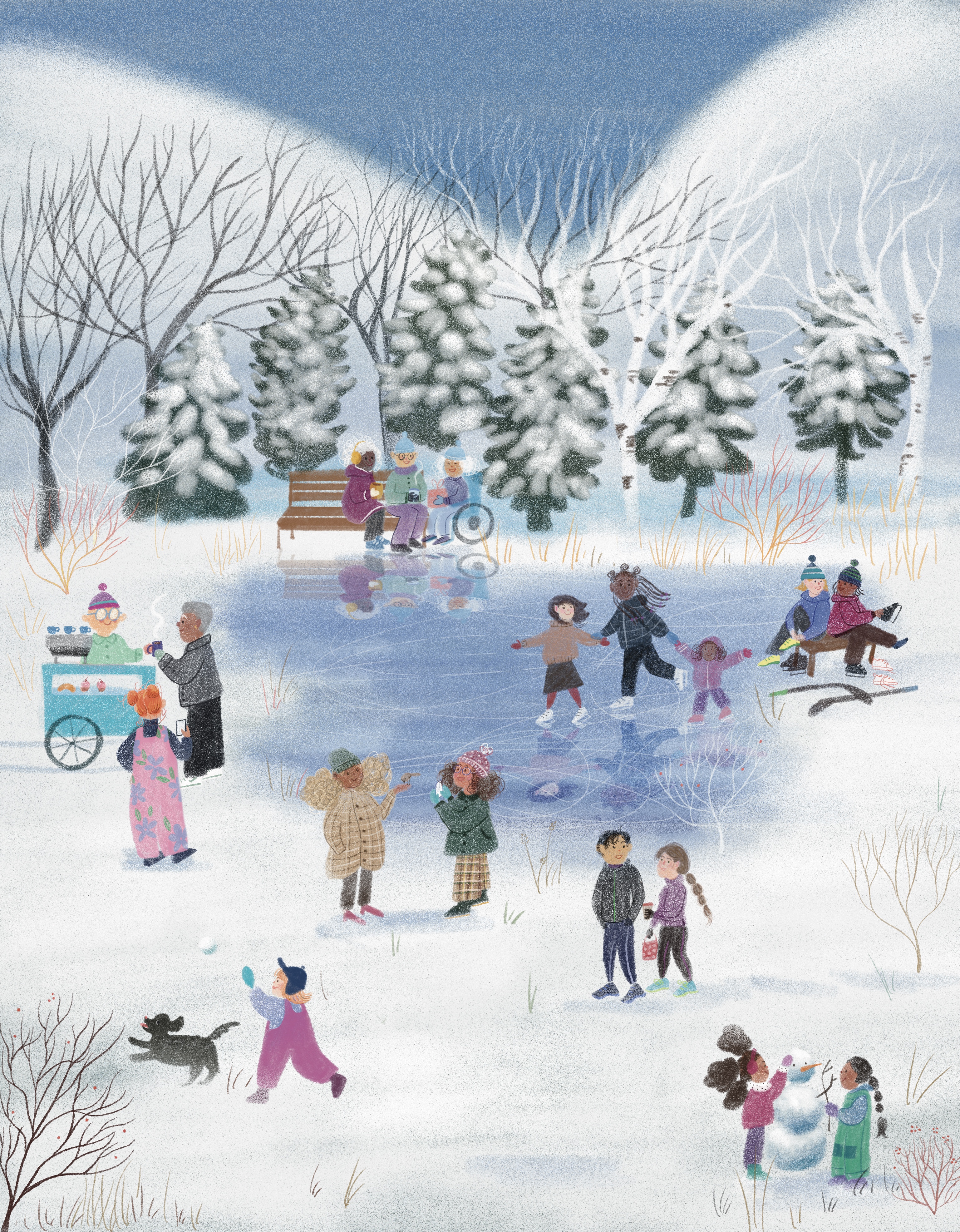 Snowy community park